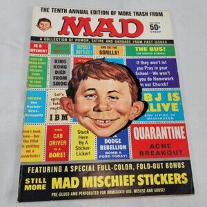 Mad Magazine Tenth Annual Edition of More Trash From Mad With‎ Mischief Stickers